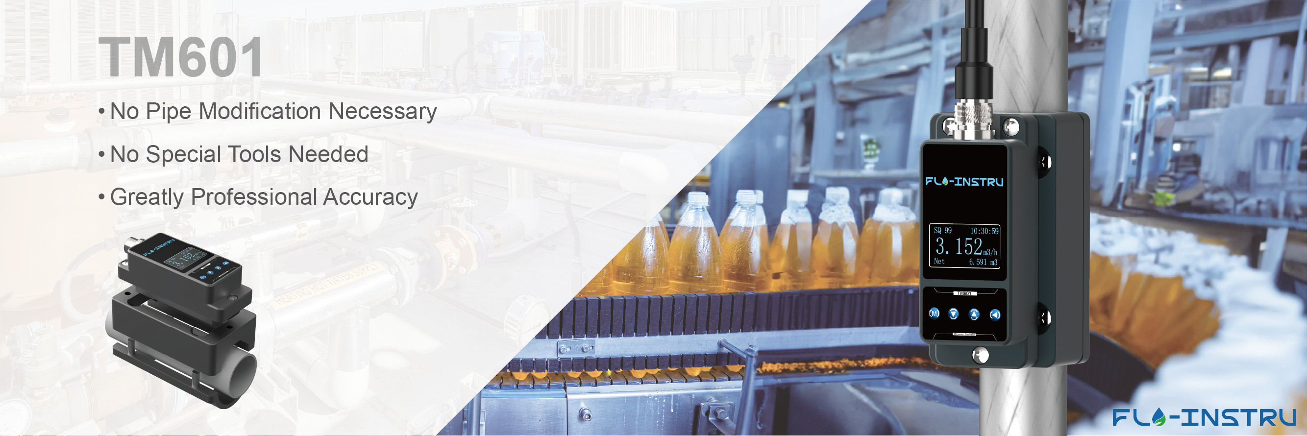 Kwaliteit Klem-op Ultrasone Debietmeter Fabriek