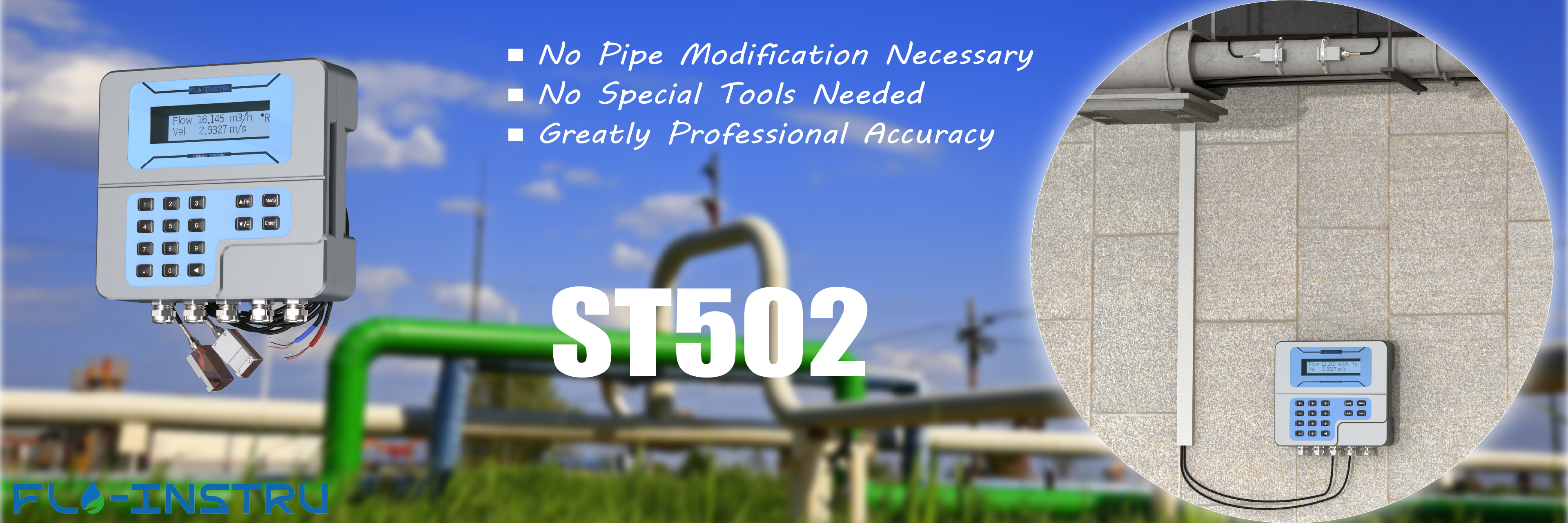 Kwaliteit Klem-op Ultrasone Debietmeter Fabriek